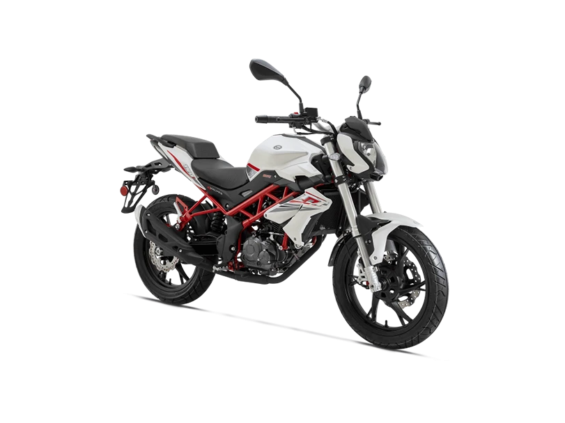 Benelli TNT 150i: Benelli TNT 150i — reviewed model photograph; colour representative