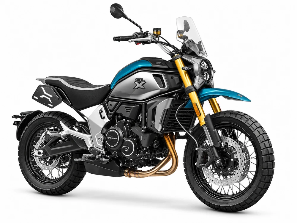 CF MOTO 700CL-X Adventure: CF MOTO 700CL-X Adventure — reviewed model photograph; colour representative