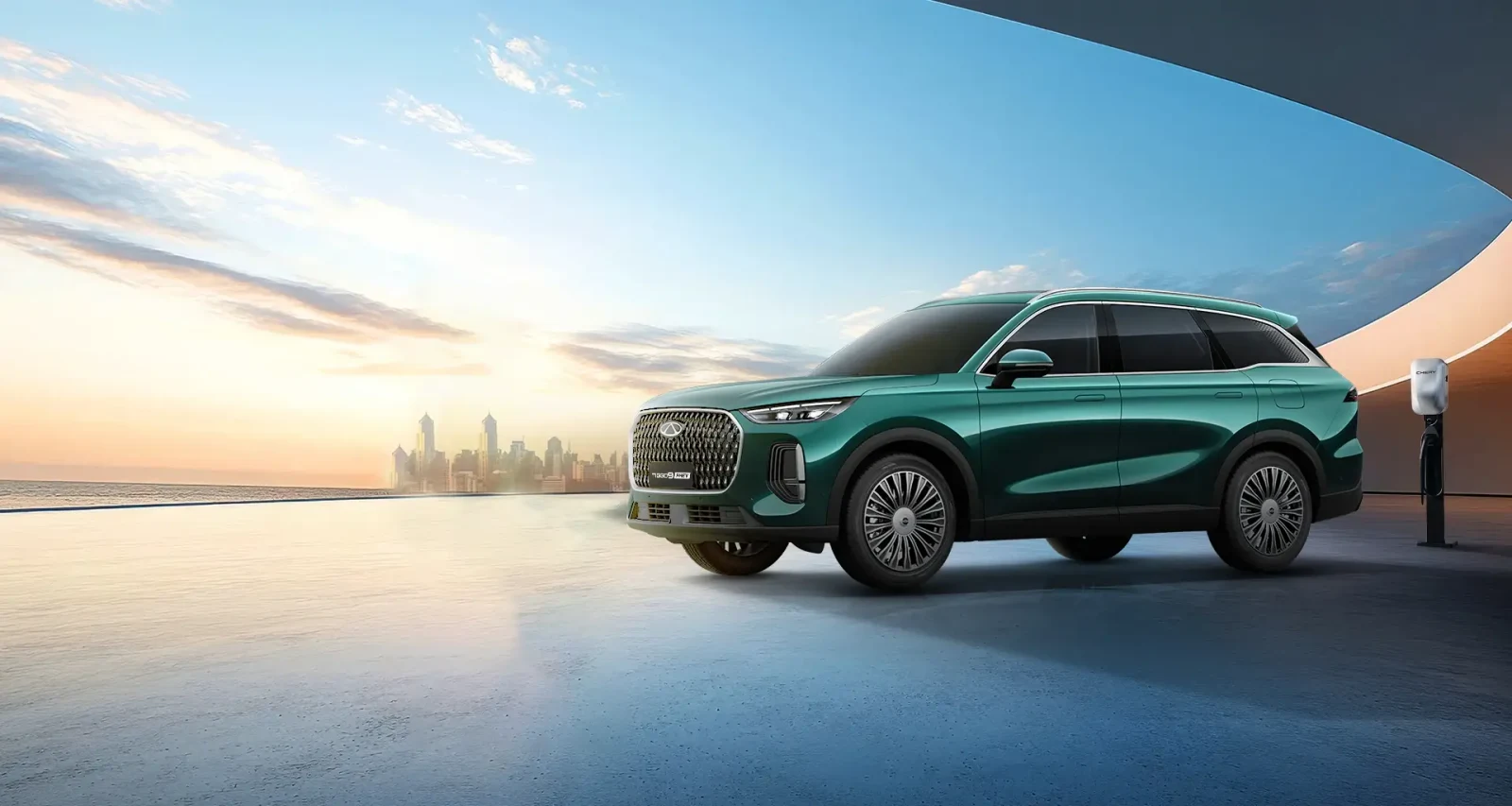 Chery Tiggo 9 PHEV: Chery Tiggo 9 PHEV — Official Pakistan distributor model depiction; market catalogue year differs from image source year where applicable.