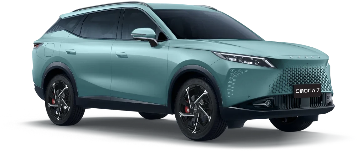 Omoda 7 PHEV: Omoda 7 PHEV — Official Pakistan distributor model depiction; market catalogue year differs from image source year where applicable.